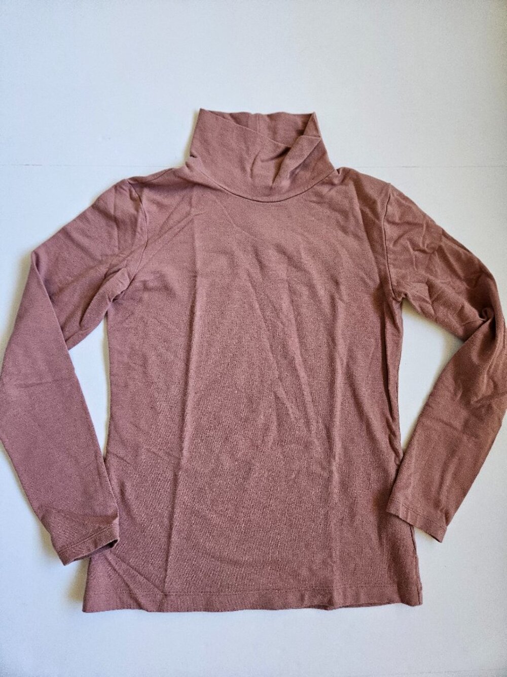 Uniqlo Heattech Salmon Pink Extra Warm Long Sleeve Turtleneck Top Women's Small